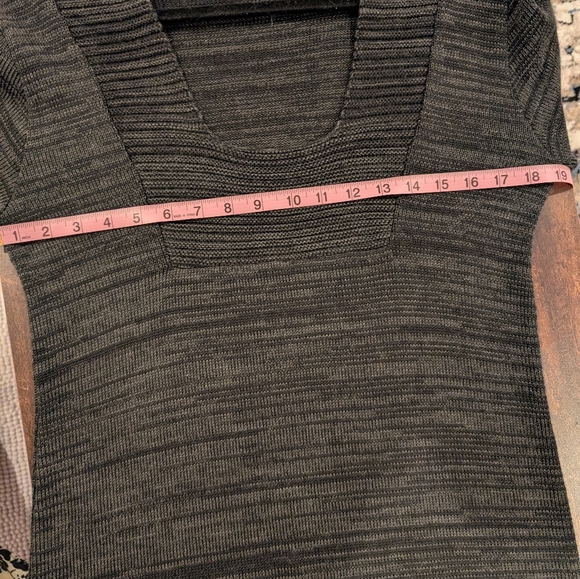 Kenar Charcoal Knit Sweater Dress Wool Blend Large - Picture 6 of 7